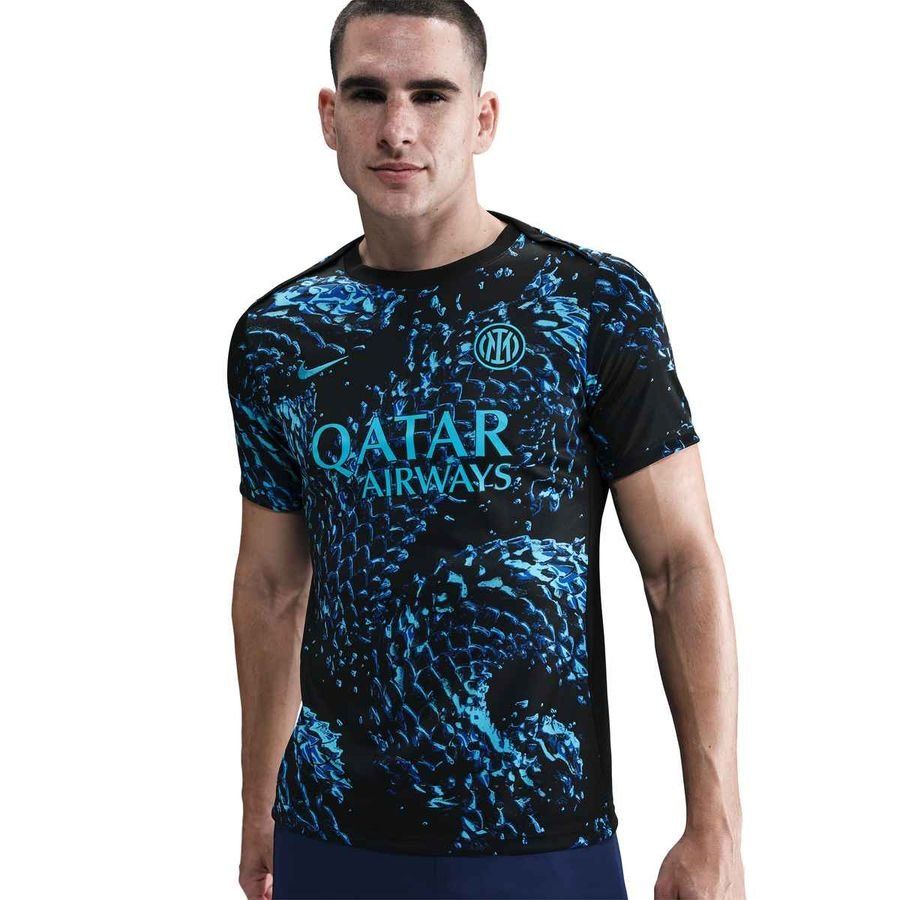 Inter Training T-Shirt Dri-FIT Academy Pro Pre Match - Chlorine Blue/Black - Men's-SoccerKits Hub | Buy Soccer Jerseys Online