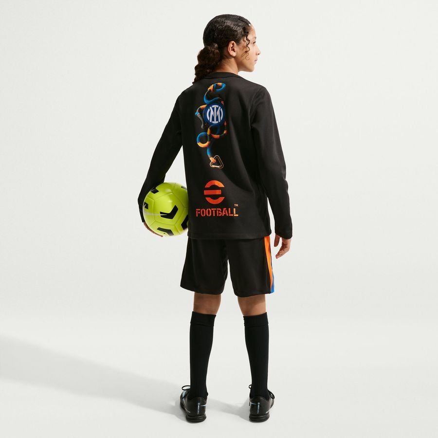 Inter X ACG Training Shirt Dri-FIT Academy Pro Pre Match Warm 4th - Black/Safety Orange Kids-SoccerKits Hub | Buy Soccer Jerseys Online