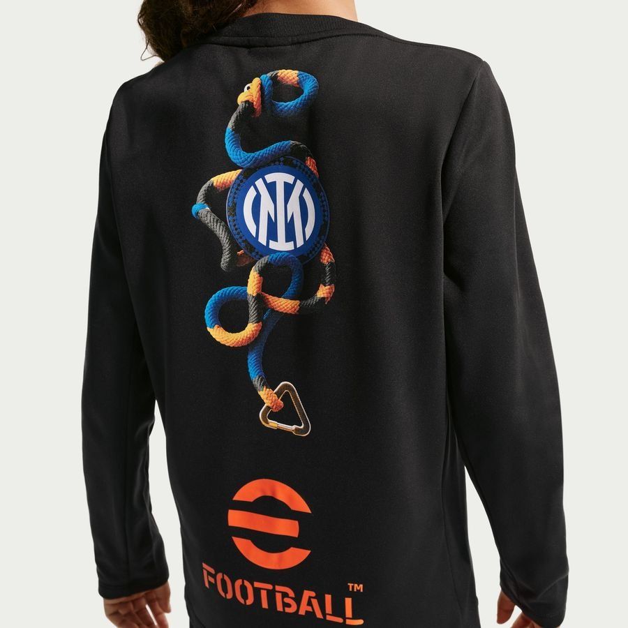 Inter X ACG Training Shirt Dri-FIT Academy Pro Pre Match Warm 4th - Black/Safety Orange Kids-SoccerKits Hub | Buy Soccer Jerseys Online