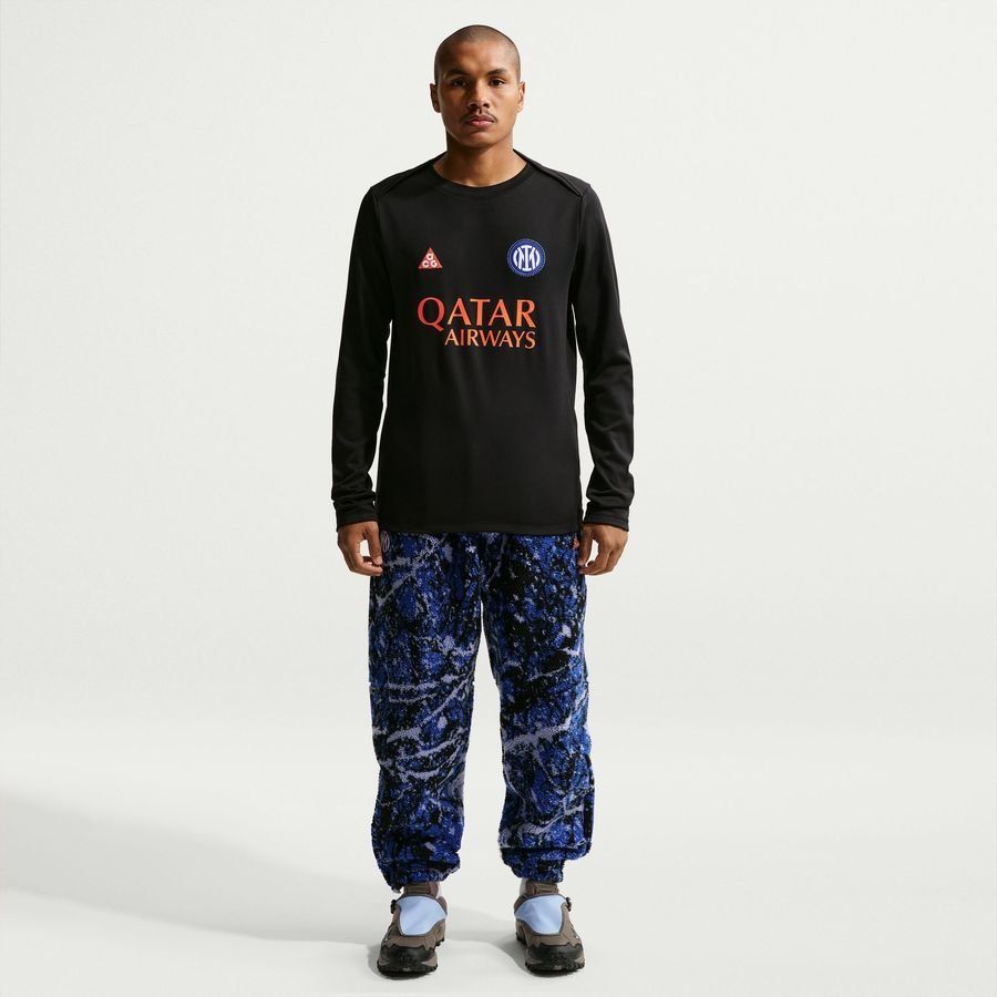 Inter X ACG Training Shirt Dri-FIT Academy Pro Pre Match Warm 4th - Black/Safety Orange - Men's-SoccerKits Hub | Buy Soccer Jerseys Online