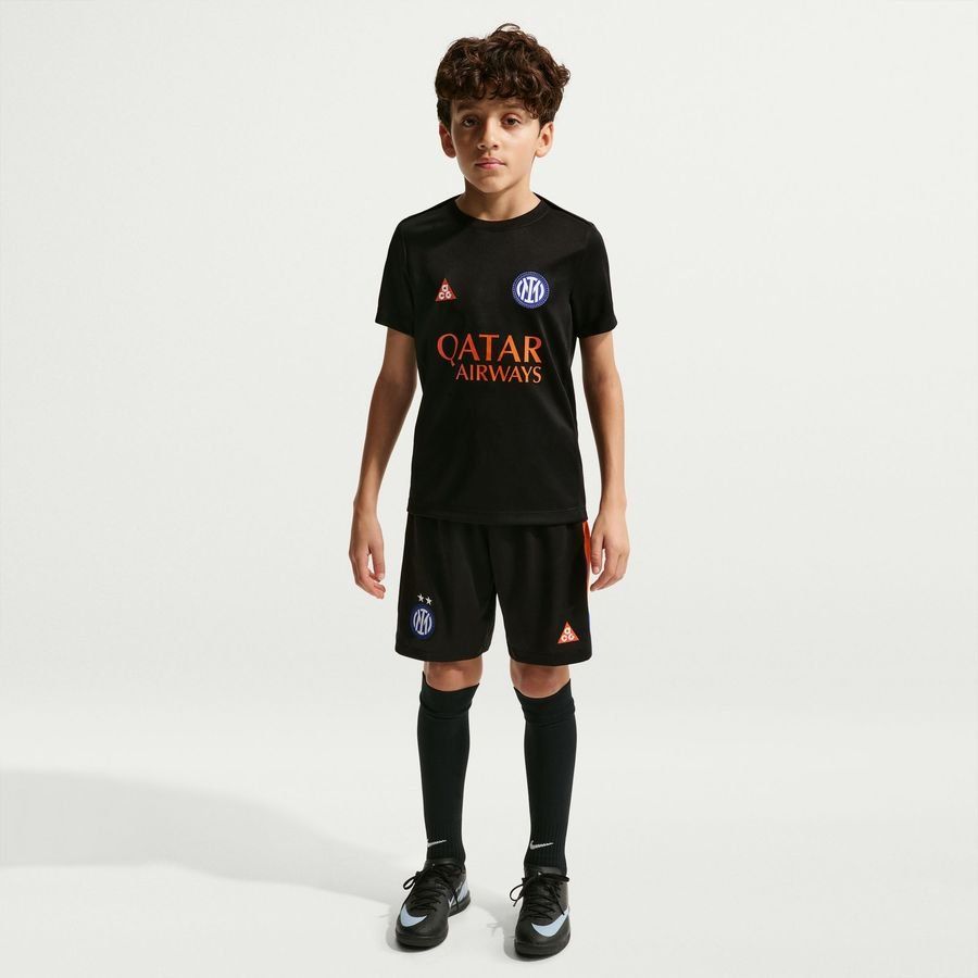 Inter X ACG Training T-Shirt Dri-FIT Academy Pro Pre Match 4th - Black/Safety Orange Kids-SoccerKits Hub | Buy Soccer Jerseys Online