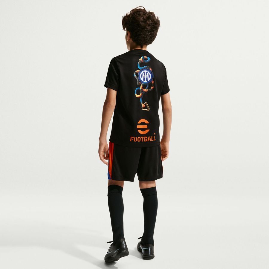 Inter X ACG Training T-Shirt Dri-FIT Academy Pro Pre Match 4th - Black/Safety Orange Kids-SoccerKits Hub | Buy Soccer Jerseys Online
