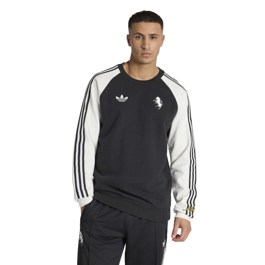 Juventus Sweatshirt Crew OG - Black/White - Men's-SoccerKits Hub | Buy Soccer Jerseys Online