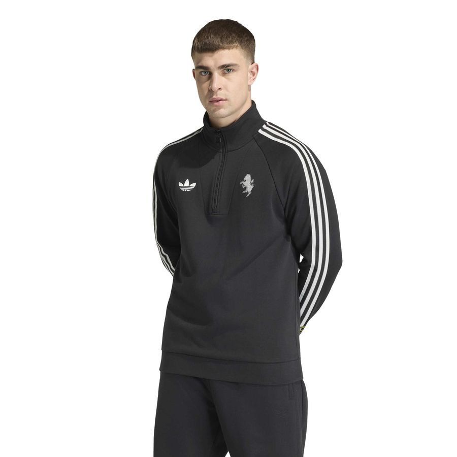 Juventus Track Top Half Zip OG - Black - Men's-SoccerKits Hub | Buy Soccer Jerseys Online
