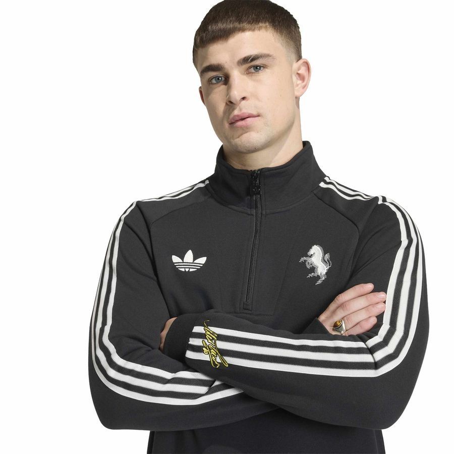 Juventus Track Top Half Zip OG - Black - Men's-SoccerKits Hub | Buy Soccer Jerseys Online