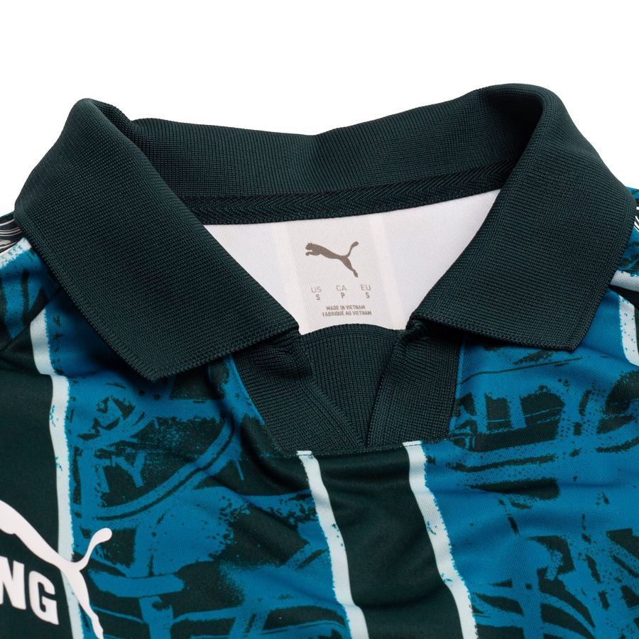 MCFC KING Retro Jersey Tropical Blue-Deep Navy - Men's-SoccerKits Hub | Buy Soccer Jerseys Online