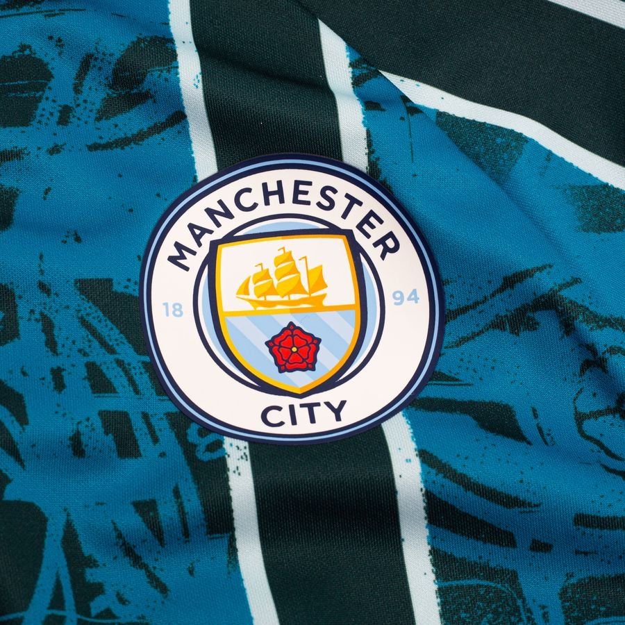 MCFC KING Retro Jersey Tropical Blue-Deep Navy - Men's-SoccerKits Hub | Buy Soccer Jerseys Online