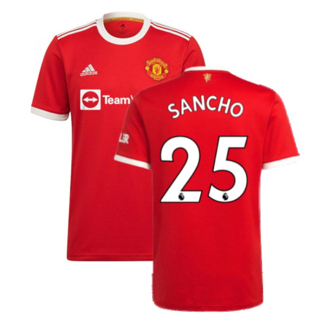 Man Utd 2021-2022 Home Shirt (SANCHO 25)-SoccerKits Hub | Buy Soccer Jerseys Online