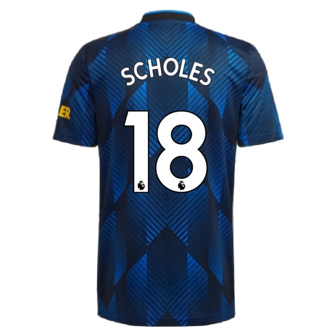 Man Utd 2021-2022 Third Shirt (SCHOLES 18)-SoccerKits Hub | Buy Soccer Jerseys Online