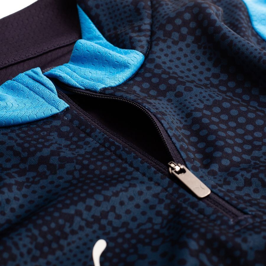 Marseille Training Shirt 1/4 Zip - New Navy/Bleu Azur - Men's-SoccerKits Hub | Buy Soccer Jerseys Online