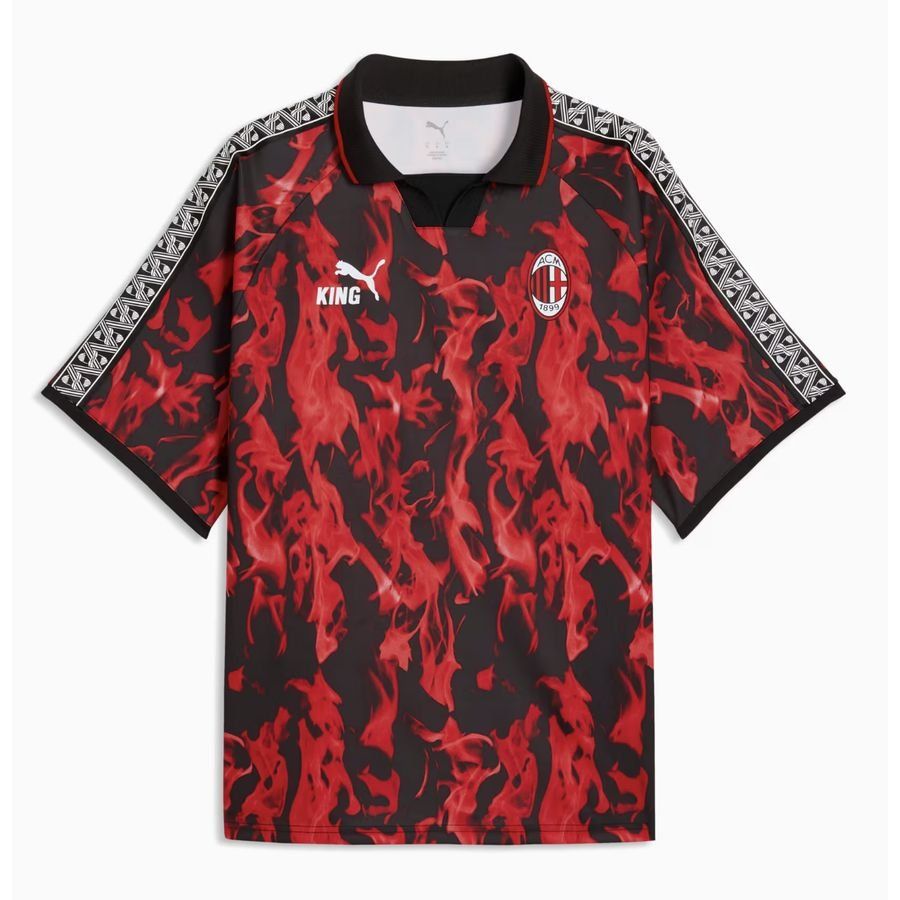 Milan Football Shirt King Retro - For All Time Red/PUMA Black - Men's-SoccerKits Hub | Buy Soccer Jerseys Online