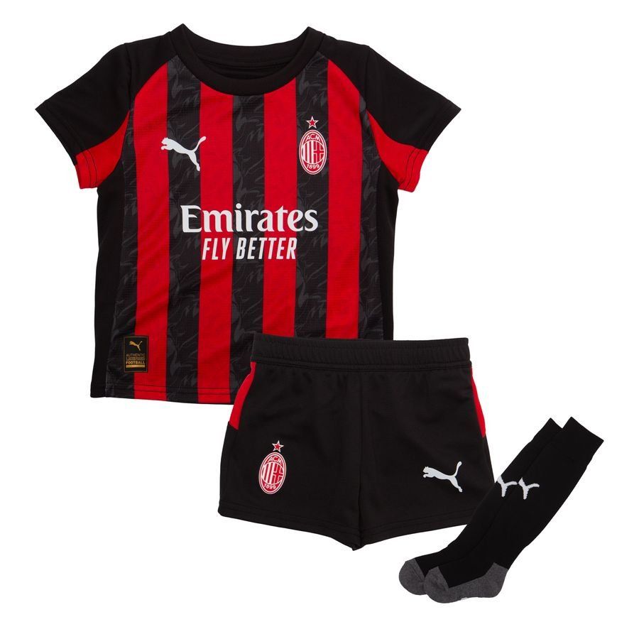 Milan Home Shirt 2025/26 Mini-Kit Kids-SoccerKits Hub | Buy Soccer Jerseys Online