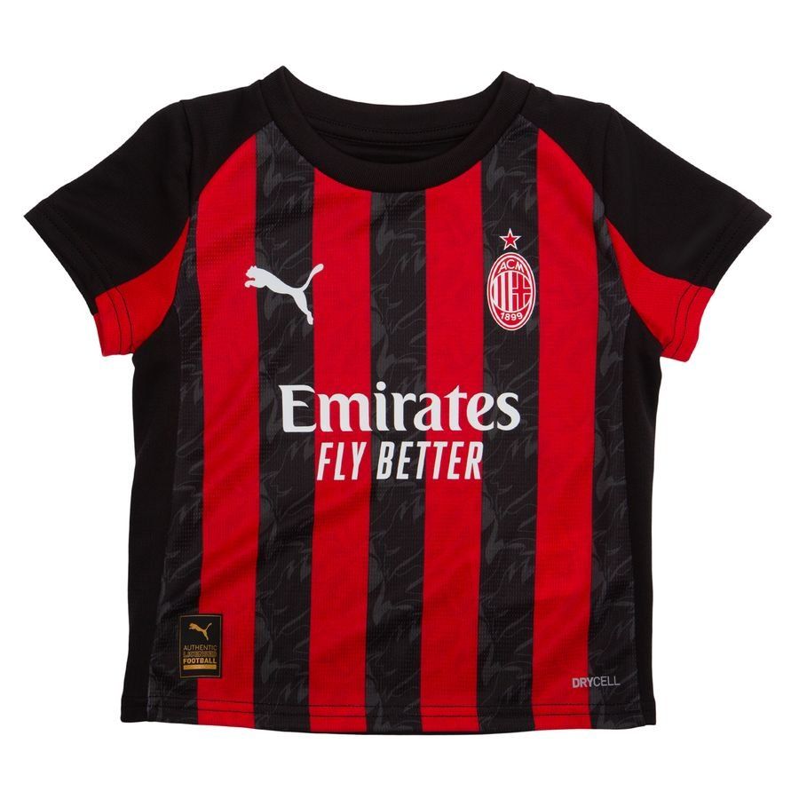 Milan Home Shirt 2025/26 Mini-Kit Kids-SoccerKits Hub | Buy Soccer Jerseys Online