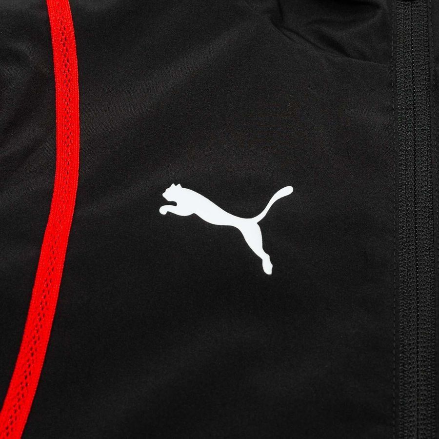 Milan Jacket Pre Match Woven Anthem - PUMA Black/For All Time Red Kids-SoccerKits Hub | Buy Soccer Jerseys Online