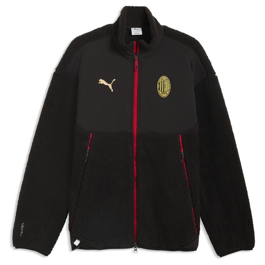 Milan Sherpa Jacket Pumatech Soft Tech - Black - Men's-SoccerKits Hub | Buy Soccer Jerseys Online