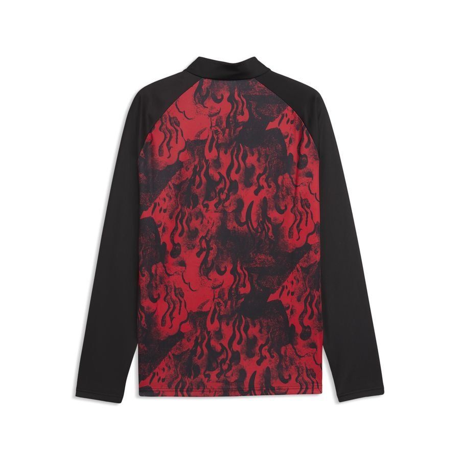 Milan Training Shirt Pre Match 1/4 Zip - For All Time Red/PUMA Black - Men's-SoccerKits Hub | Buy Soccer Jerseys Online