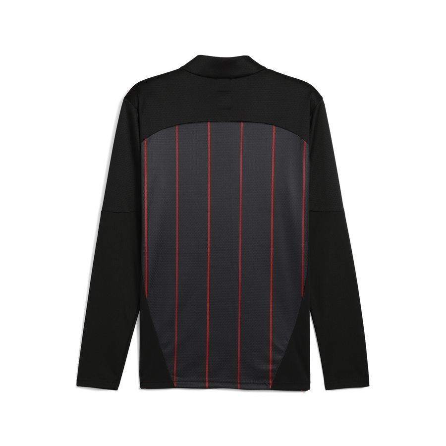 Milan Training Shirt Pre Match 1/4 Zip - PUMA Black/For All Time Red - Men's-SoccerKits Hub | Buy Soccer Jerseys Online