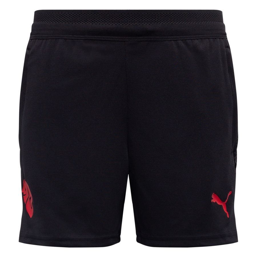 Milan Training Shorts - PUMA Black/For All Time Red Kids-SoccerKits Hub | Buy Soccer Jerseys Online