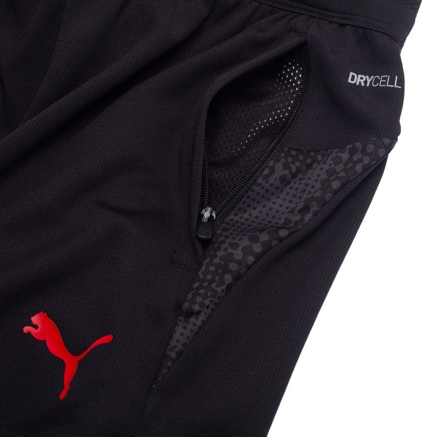 Milan Training Shorts - PUMA Black/For All Time Red Kids-SoccerKits Hub | Buy Soccer Jerseys Online
