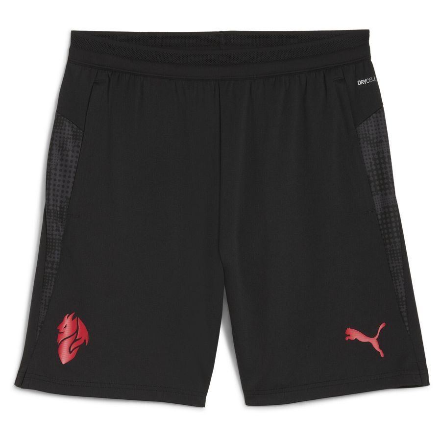 Milan Training Shorts - PUMA Black/For All Time Red - Men's-SoccerKits Hub | Buy Soccer Jerseys Online