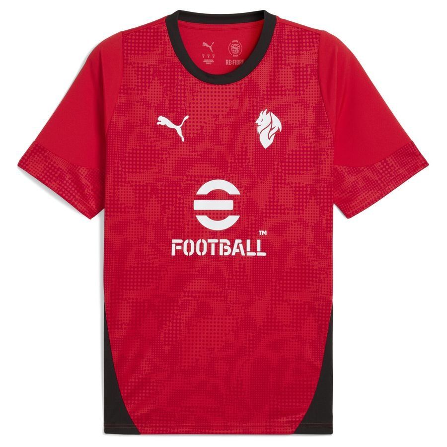 Milan Training T-Shirt - For All Time Red/PUMA Black - Men's-SoccerKits Hub | Buy Soccer Jerseys Online