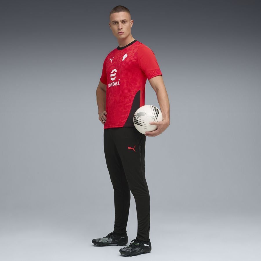 Milan Training T-Shirt - For All Time Red/PUMA Black - Men's-SoccerKits Hub | Buy Soccer Jerseys Online