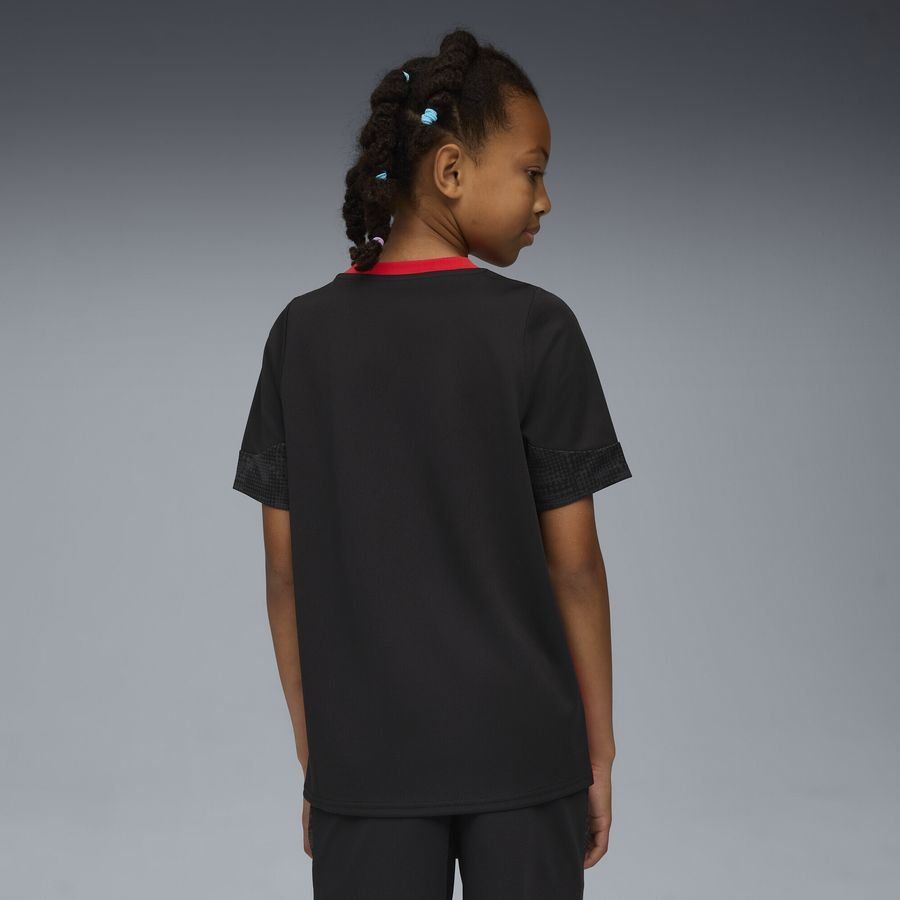 Milan Training T-Shirt - PUMA Black/For All Time Red Kids-SoccerKits Hub | Buy Soccer Jerseys Online