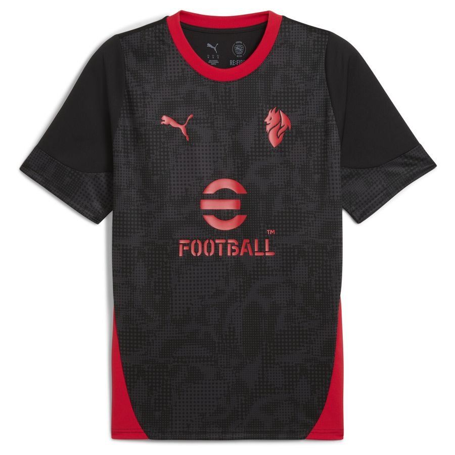 Milan Training T-Shirt - PUMA Black/For All Time Red - Men's-SoccerKits Hub | Buy Soccer Jerseys Online