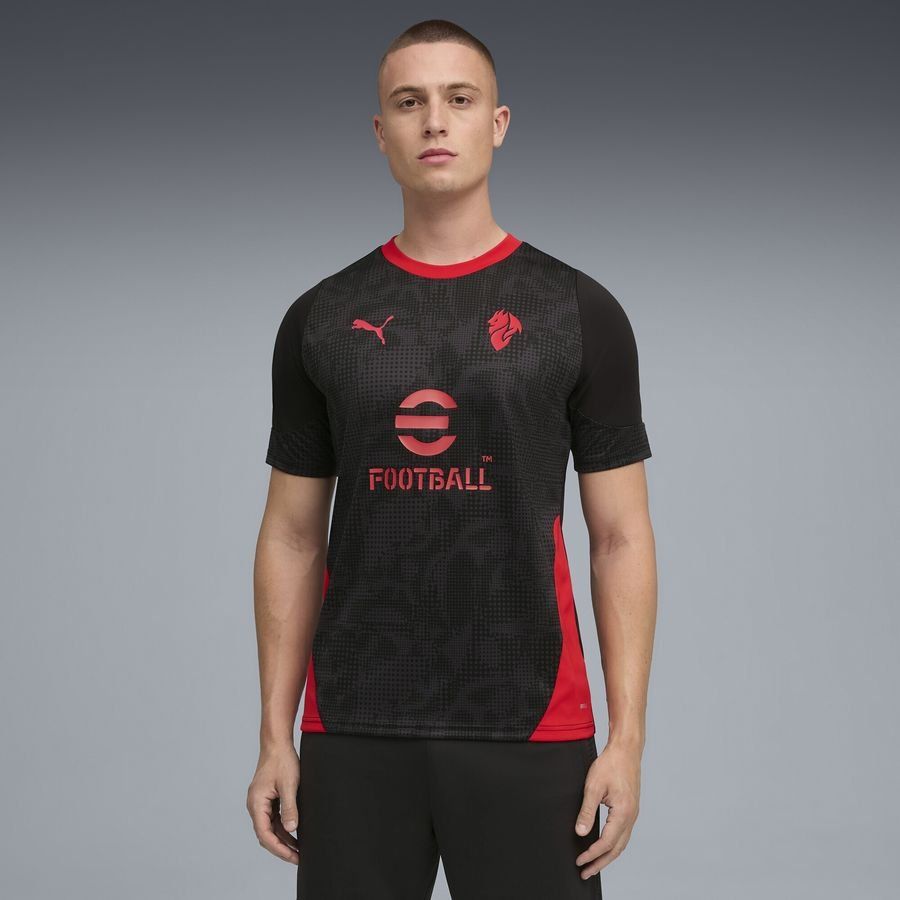 Milan Training T-Shirt - PUMA Black/For All Time Red - Men's-SoccerKits Hub | Buy Soccer Jerseys Online