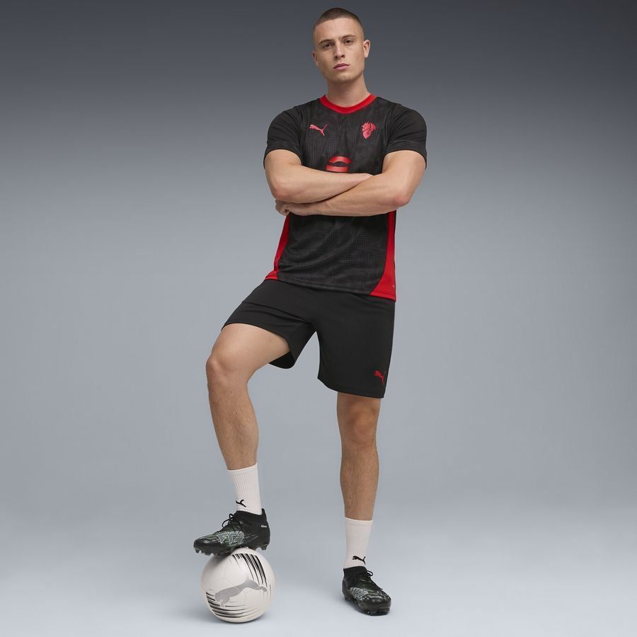 Milan Training T-Shirt - PUMA Black/For All Time Red - Men's-SoccerKits Hub | Buy Soccer Jerseys Online
