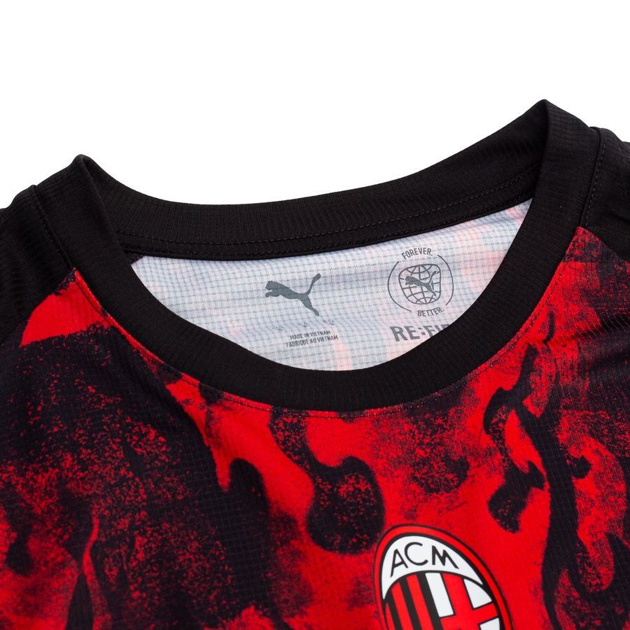 Milan Training T-Shirt Pre Match - For All Time Red/PUMA Black - Men's-SoccerKits Hub | Buy Soccer Jerseys Online