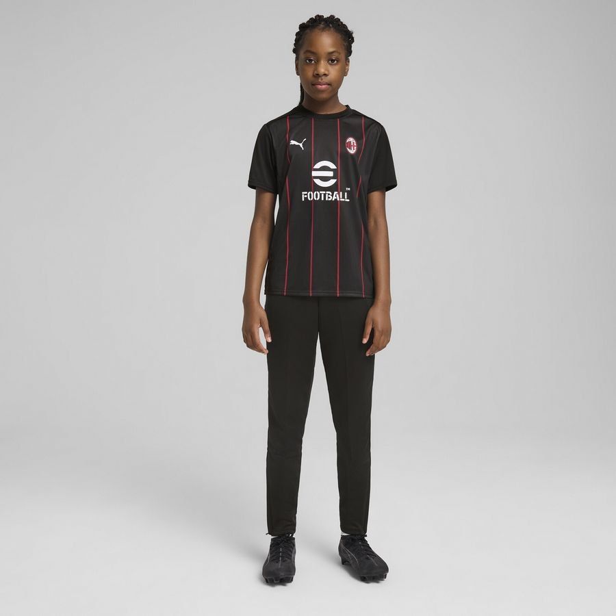 Milan Training T-Shirt Pre Match - PUMA Black/For All Time Red Kids-SoccerKits Hub | Buy Soccer Jerseys Online