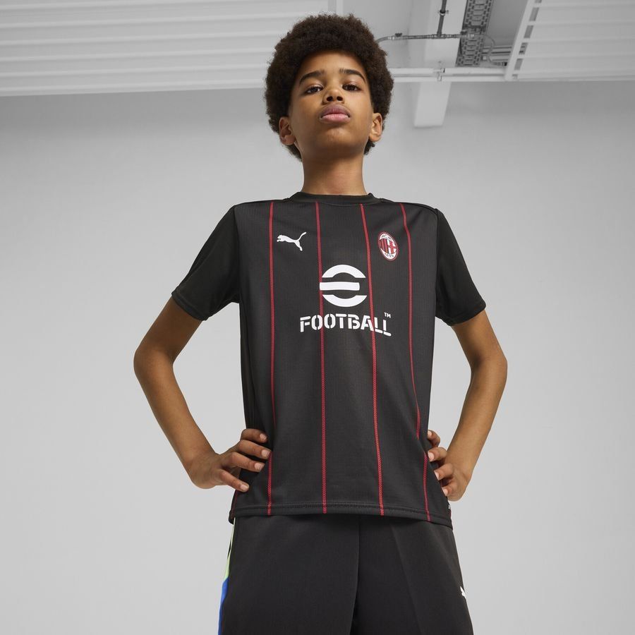Milan Training T-Shirt Pre Match - PUMA Black/For All Time Red Kids-SoccerKits Hub | Buy Soccer Jerseys Online