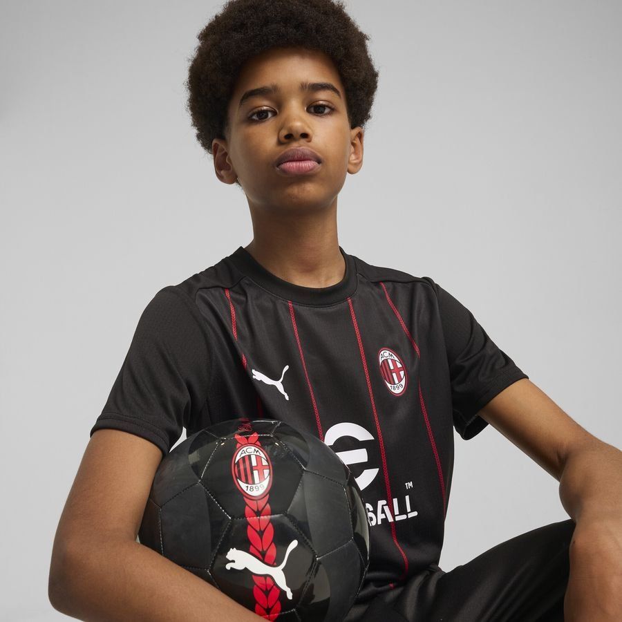 Milan Training T-Shirt Pre Match - PUMA Black/For All Time Red Kids-SoccerKits Hub | Buy Soccer Jerseys Online