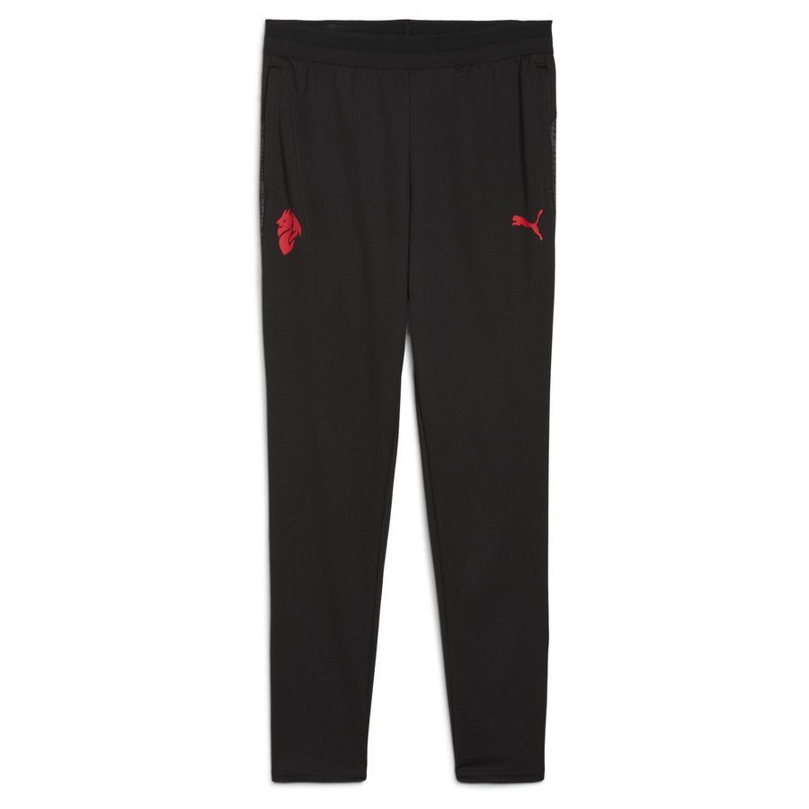 Milan Training Trousers - PUMA Black/For All Time Red Kids-SoccerKits Hub | Buy Soccer Jerseys Online