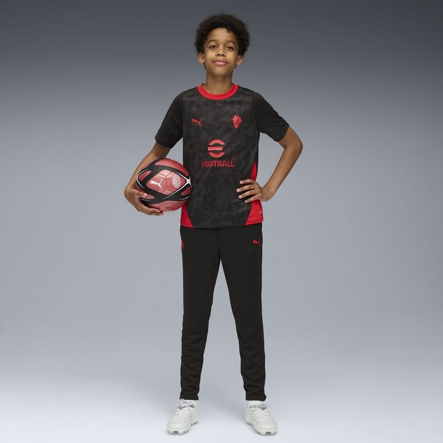 Milan Training Trousers - PUMA Black/For All Time Red Kids-SoccerKits Hub | Buy Soccer Jerseys Online