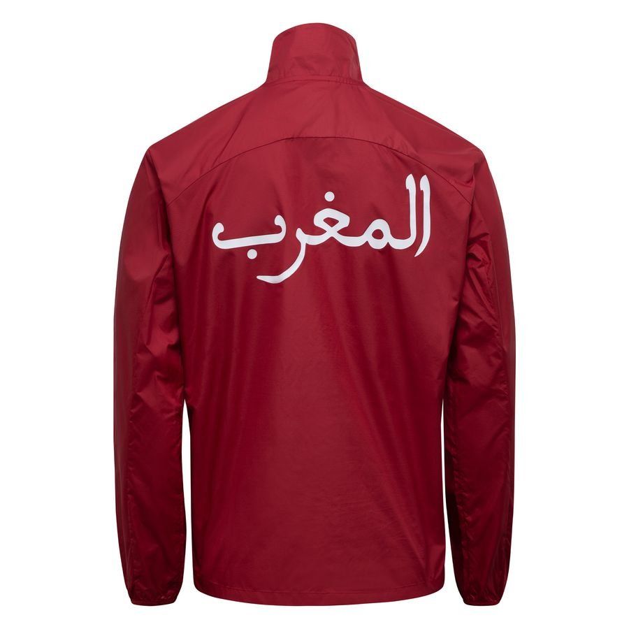 Morocco Jacket Pre Match Woven Anthem Africa Cup of Nations 2025 - Intense Red/Archive Green - Men's-SoccerKits Hub | Buy Soccer Jerseys Online