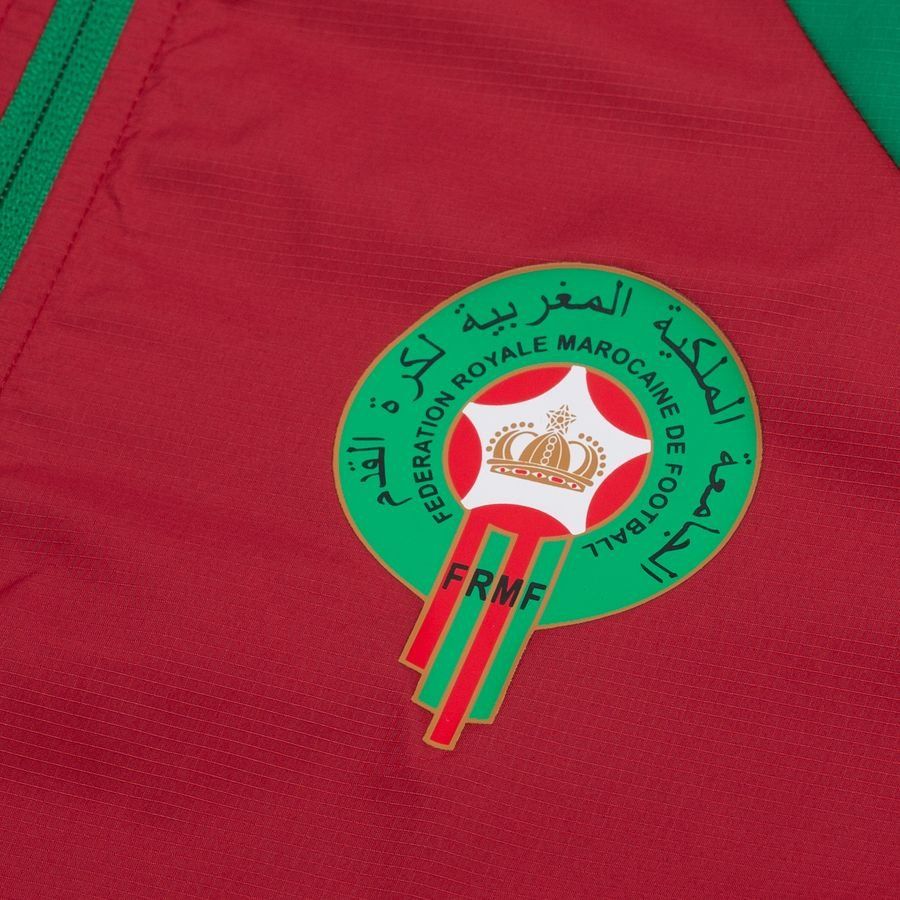 Morocco Jacket Pre Match Woven Anthem Africa Cup of Nations 2025 - Intense Red/Archive Green - Men's-SoccerKits Hub | Buy Soccer Jerseys Online