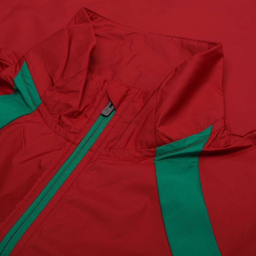 Morocco Jacket Pre Match Woven Anthem Africa Cup of Nations 2025 - Intense Red/Archive Green - Men's-SoccerKits Hub | Buy Soccer Jerseys Online