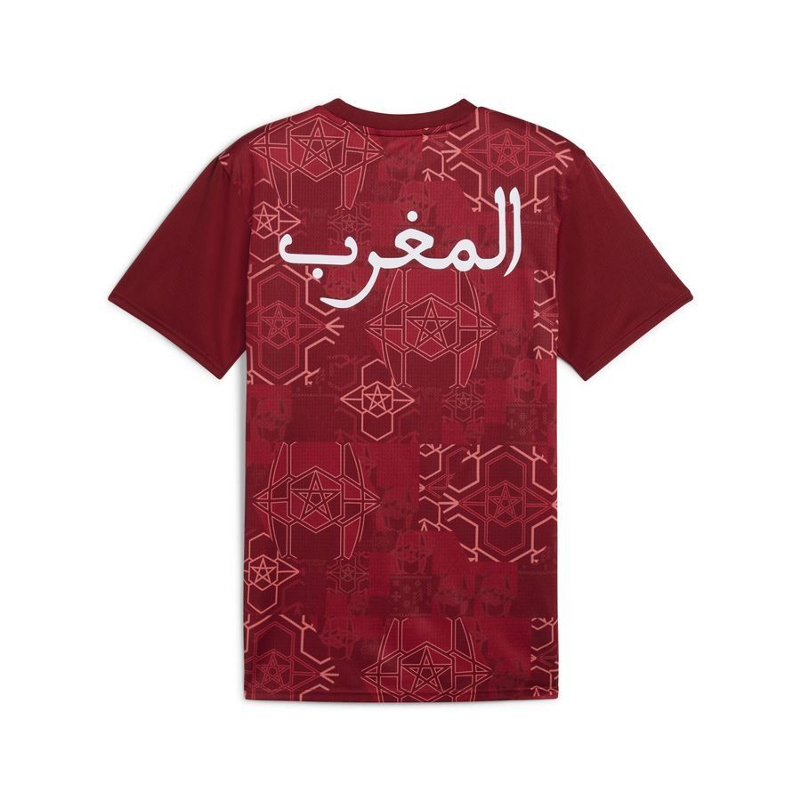 Morocco Training T-Shirt Pre Match Africa Cup of Nations 2025 - Intense Red/Archive Green - Men's-SoccerKits Hub | Buy Soccer Jerseys Online