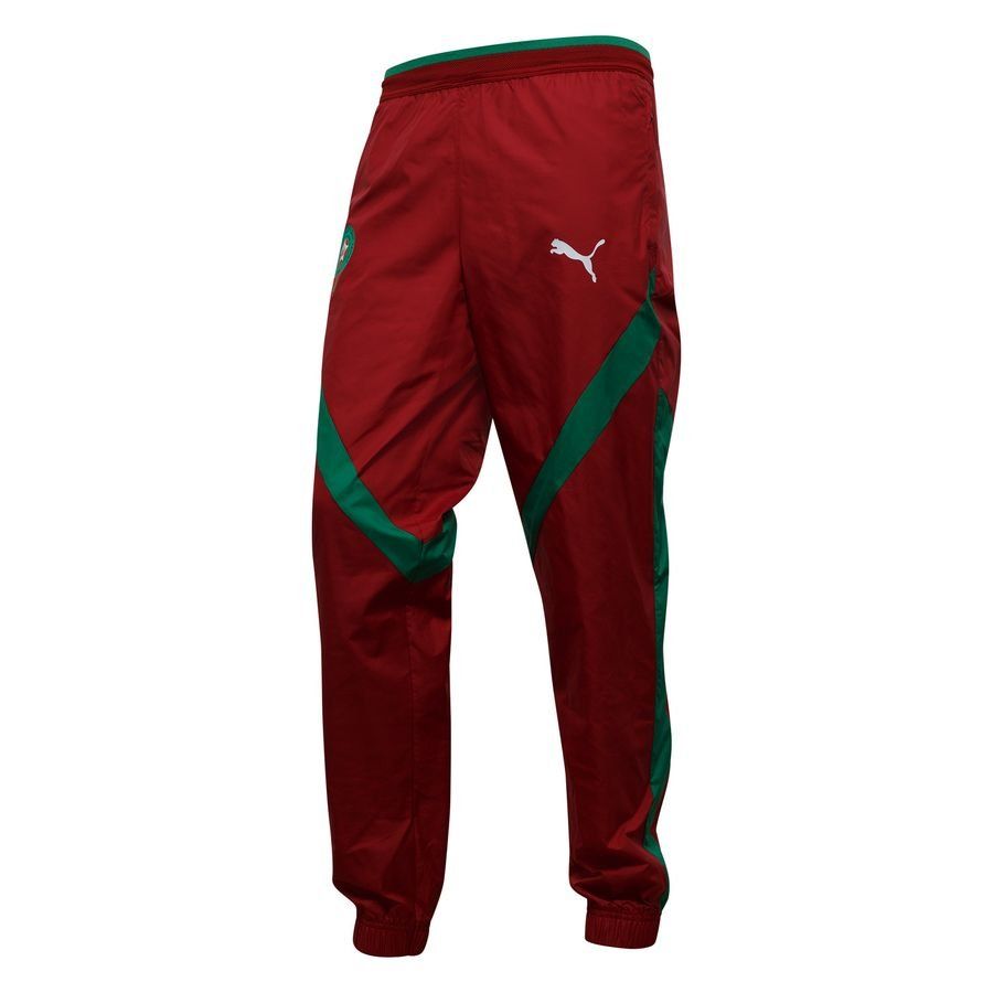 Morocco Training Trousers Pre Match Woven Africa Cup of Nations 2025 - Intense Red/Archive Green - Men's-SoccerKits Hub | Buy Soccer Jerseys Online