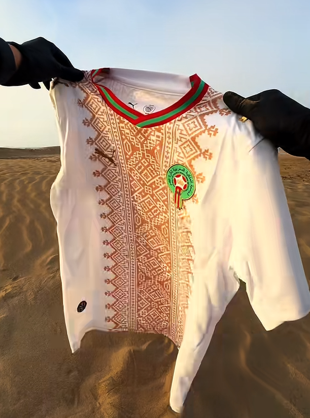 Morocco World Cup 2026 Away Jersey Fan Photo
