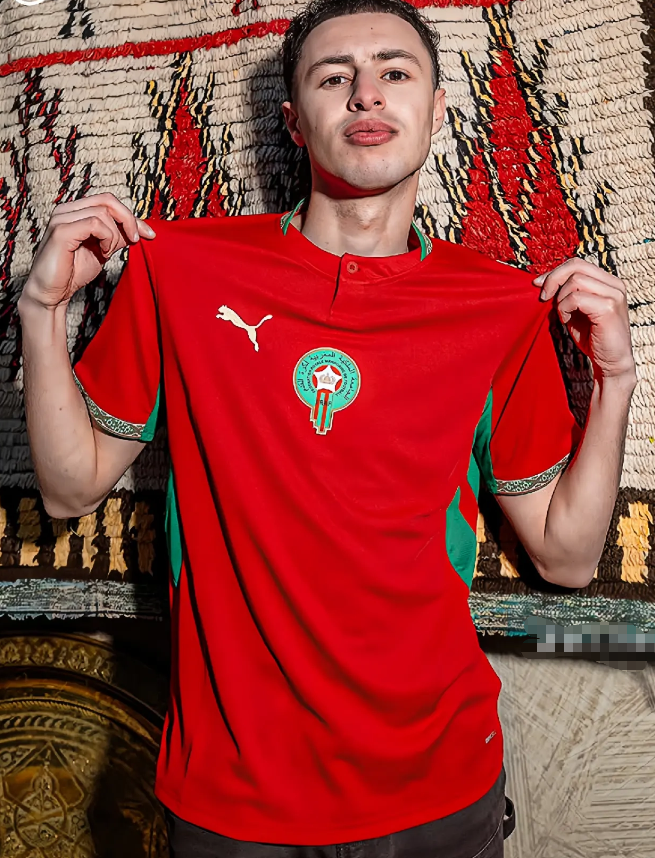 Morocco World Cup 2026 Home Jersey Fan Photo