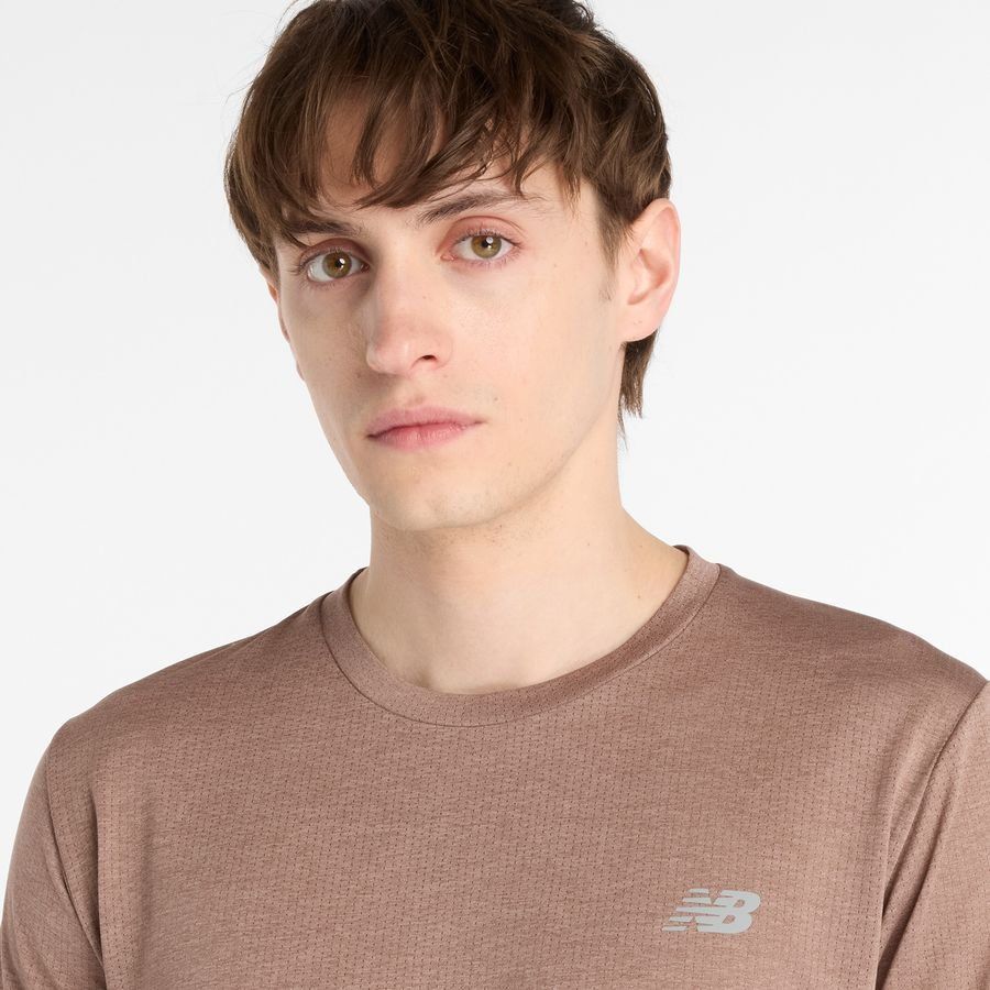 New Balance Running T-Shirt Athletics Run - Earth Shadow - Men's-SoccerKits Hub | Buy Soccer Jerseys Online