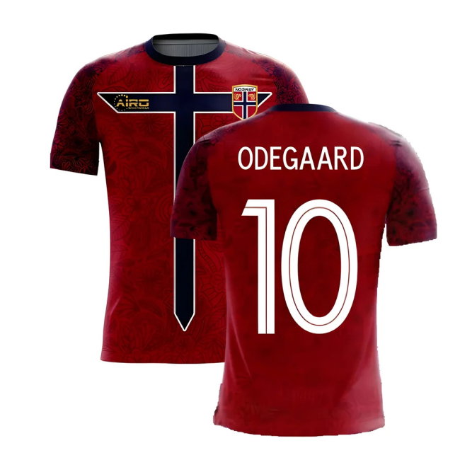 Norway 2025-2026 Home Concept Football Kit (Airo) (ODEGAARD 10)-SoccerKits Hub | Buy Soccer Jerseys Online