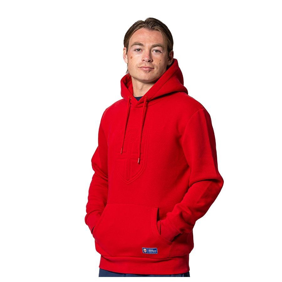 Norway Crest Hoodie - Red - Men's-SoccerKits Hub | Buy Soccer Jerseys Online