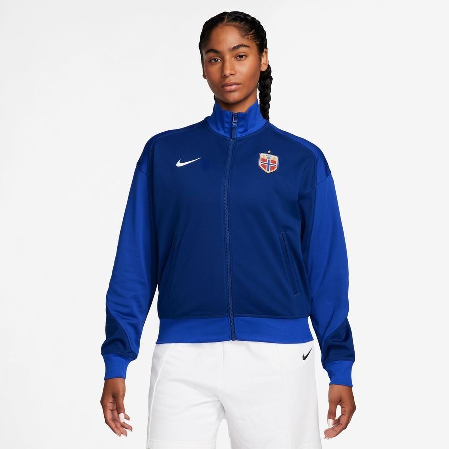 Norway Training Jacket Dri-FIT Academy Pro Anthem - Old Royal/Medium Blue/White Women-SoccerKits Hub | Buy Soccer Jerseys Online