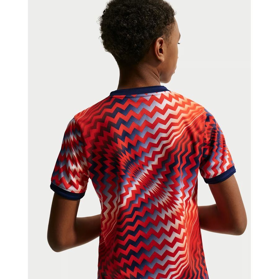 Norway Training T-Shirt Dri-FIT Pre Match World Cup 2026 - Chile Red/Blue Void/White Kids-SoccerKits Hub | Buy Soccer Jerseys Online