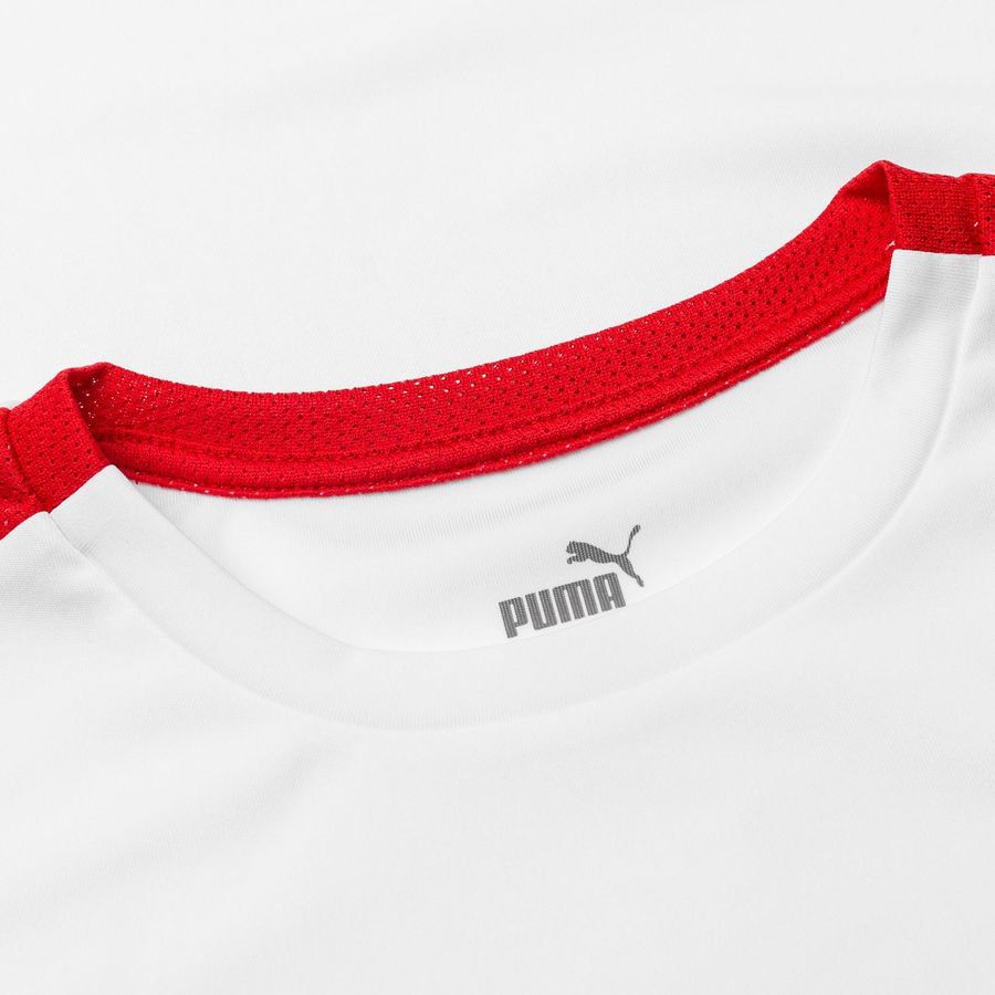 PUMA Training T-Shirt teamLIGA - White/Red - Men's-SoccerKits Hub | Buy Soccer Jerseys Online