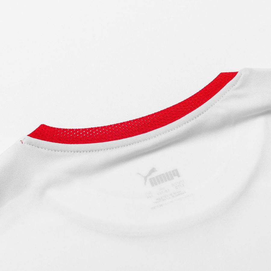 PUMA Training T-Shirt teamLIGA - White/Red - Men's-SoccerKits Hub | Buy Soccer Jerseys Online